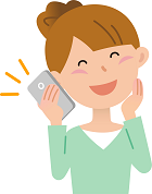 携帯電話を使う女性